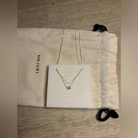 Mejuri Layered Aquamarine Necklace - Sterling Silver - Picture 6 of 10